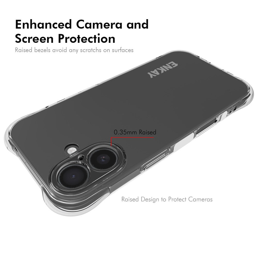 ENKAY HAT PRINCE For iPhone 17 Clear Phone Case   Shockproof Anti-slip TPU Cover