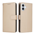 For iPhone 17 Case RFID Blocking 3 Card Slots PU Leather Phone Cover with Wrist Strap