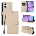 For iPhone 17 Case RFID Blocking 3 Card Slots PU Leather Phone Cover with Wrist Strap