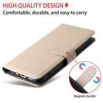 For iPhone 17 Case RFID Blocking 3 Card Slots PU Leather Phone Cover with Wrist Strap