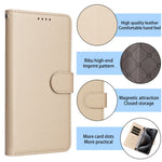 For iPhone 17 Case RFID Blocking 3 Card Slots PU Leather Phone Cover with Wrist Strap