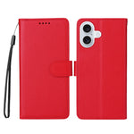 For iPhone 17 Case RFID Blocking 3 Card Slots PU Leather Phone Cover with Wrist Strap
