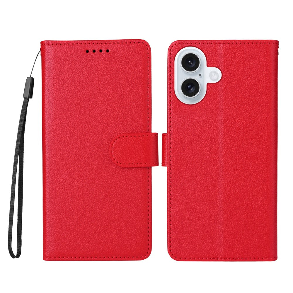 For iPhone 17 Case RFID Blocking 3 Card Slots PU Leather Phone Cover with Wrist Strap