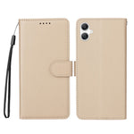 Til Samsung Galaxy A08 5G / A08 4G / A07 4G / A06 4G / A06 5G etui RFID-blokerende 3 kortlommer PU-læder telefoncover med håndledsrem