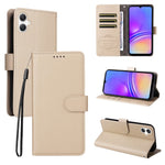 Til Samsung Galaxy A08 5G / A08 4G / A07 4G / A06 4G / A06 5G etui RFID-blokerende 3 kortlommer PU-læder telefoncover med håndledsrem