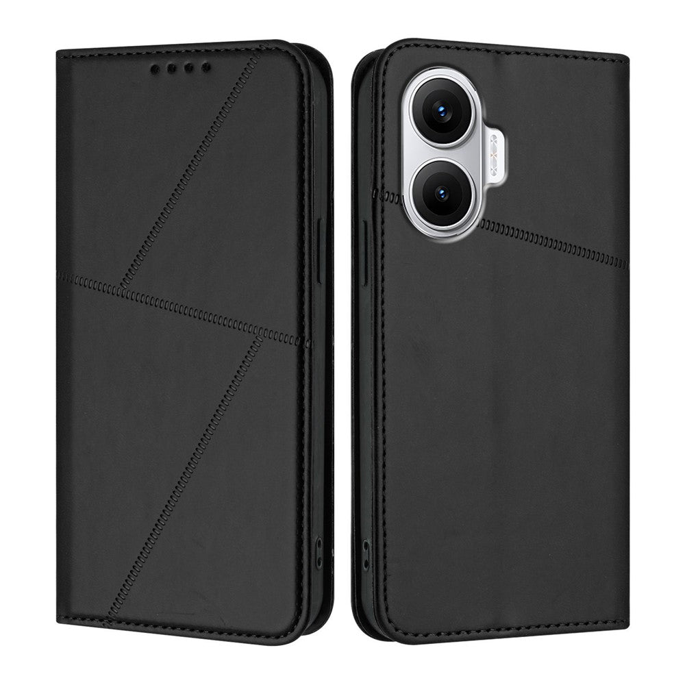 For Xiaomi Poco F7 5G / Redmi Turbo 4 Pro 5G Wallet Case Magnetic Closure Leather Flip Phone Cover with Stand