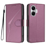 For Xiaomi Poco F7 5G / Redmi Turbo 4 Pro 5G Case Triangle Imprint Leather Phone Cover with Lanyard