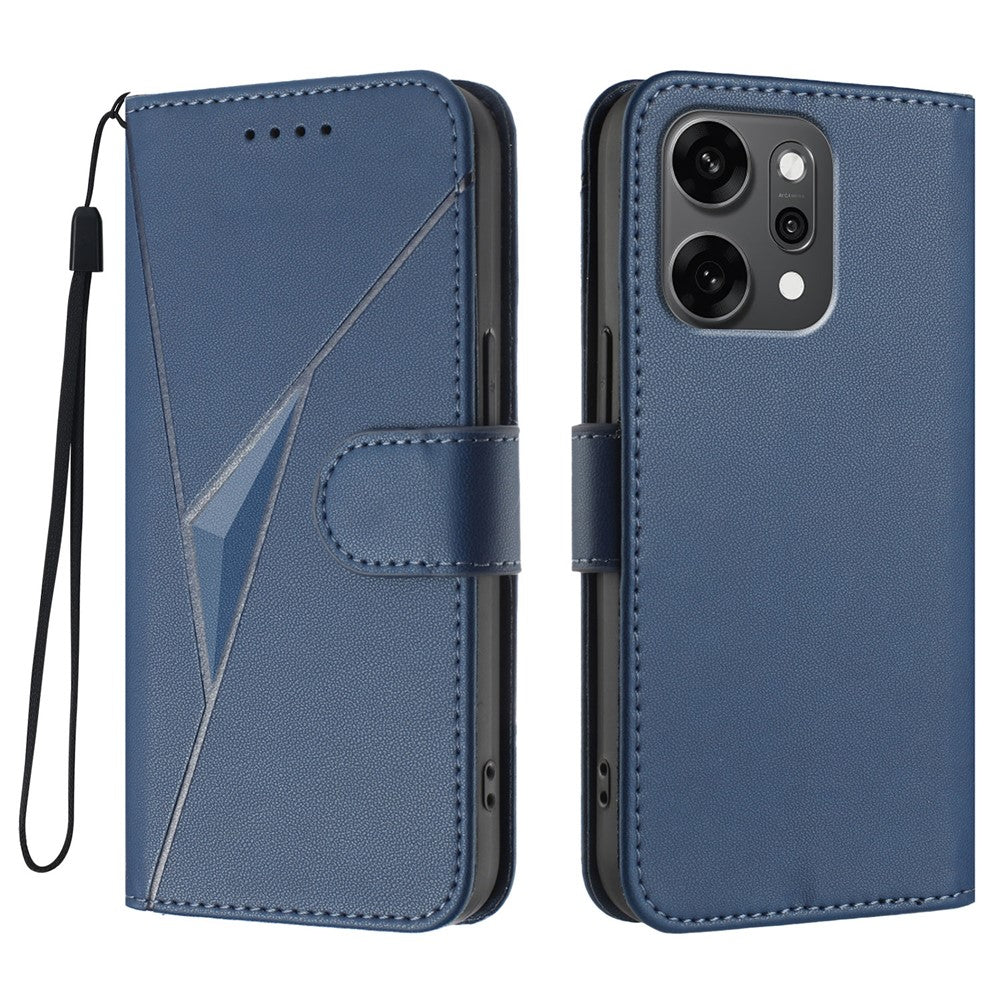 Oppo Reno14 Pro 5G (Kina) / Oppo Reno14 Pro 5G (Global) fodral triangulärt läderfodral med snodd