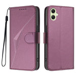 Til Samsung Galaxy A08 5G / A08 4G / A07 4G / A06 4G / A06 5G Etui Trekant Aftryk Læder Telefoncover med Snor