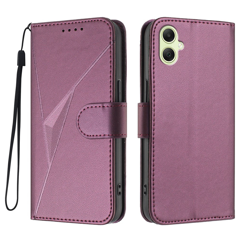 Til Samsung Galaxy A08 5G / A08 4G / A07 4G / A06 4G / A06 5G Etui Trekant Aftryk Læder Telefoncover med Snor