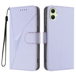 Til Samsung Galaxy A08 5G / A08 4G / A07 4G / A06 4G / A06 5G Etui Trekant Aftryk Læder Telefoncover med Snor