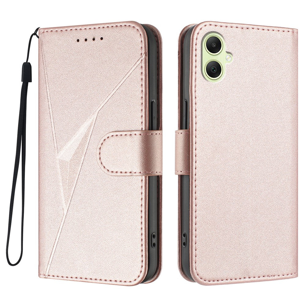 Til Samsung Galaxy A08 5G / A08 4G / A07 4G / A06 4G / A06 5G Etui Trekant Aftryk Læder Telefoncover med Snor