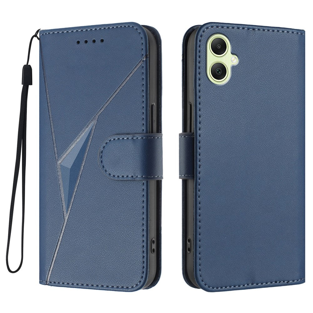 Til Samsung Galaxy A08 5G / A08 4G / A07 4G / A06 4G / A06 5G Etui Trekant Aftryk Læder Telefoncover med Snor