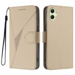 Til Samsung Galaxy A08 5G / A08 4G / A07 4G / A06 4G / A06 5G Etui Trekant Aftryk Læder Telefoncover med Snor