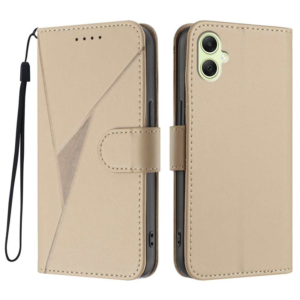 Til Samsung Galaxy A08 5G / A08 4G / A07 4G / A06 4G / A06 5G Etui Trekant Aftryk Læder Telefoncover med Snor