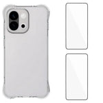 WANLONFENG För OnePlus 13s 5G TPU-skal WL2-serien 2.0mm mobilskydd med 2 st. härdat glasfilm