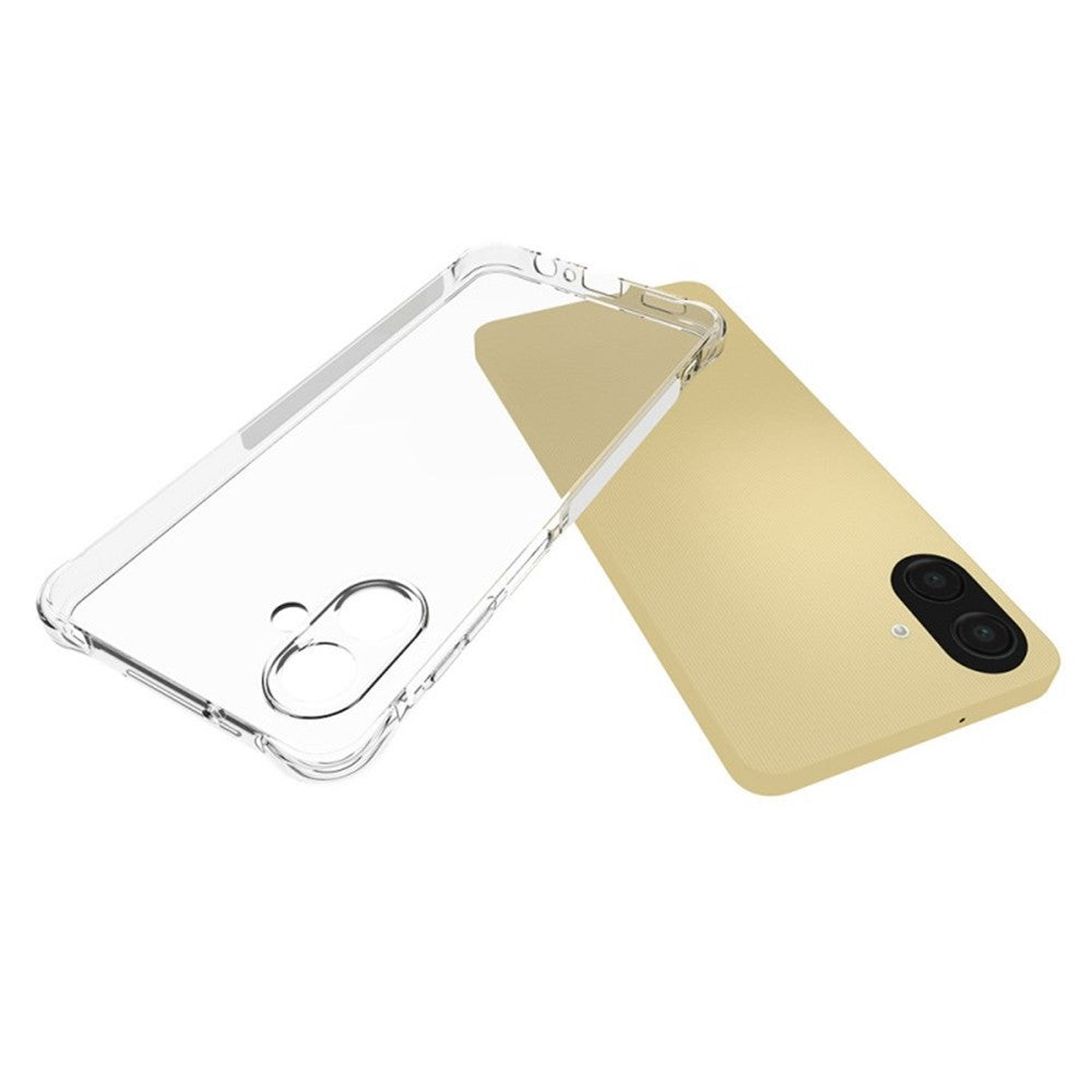 WANLONFENG til Samsung Galaxy A08 4G / A07 4G TPU Cover WL2 Serie 2.0 mm Telefoncover med 2 stk. Hærdet Glasfilm