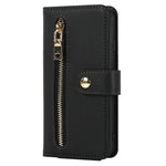 Stand Case for iPhone SE (2022) / (2020) / 8 / 7 PU Leather Phone Cover with Straps / Zipper Wallet / Multiple Card Slots