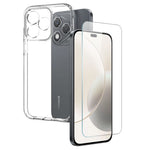 NORTHJO For Honor 400 Lite 5G Case Soft TPU Clear Phone Cover with Tempered Glass Screen Protector