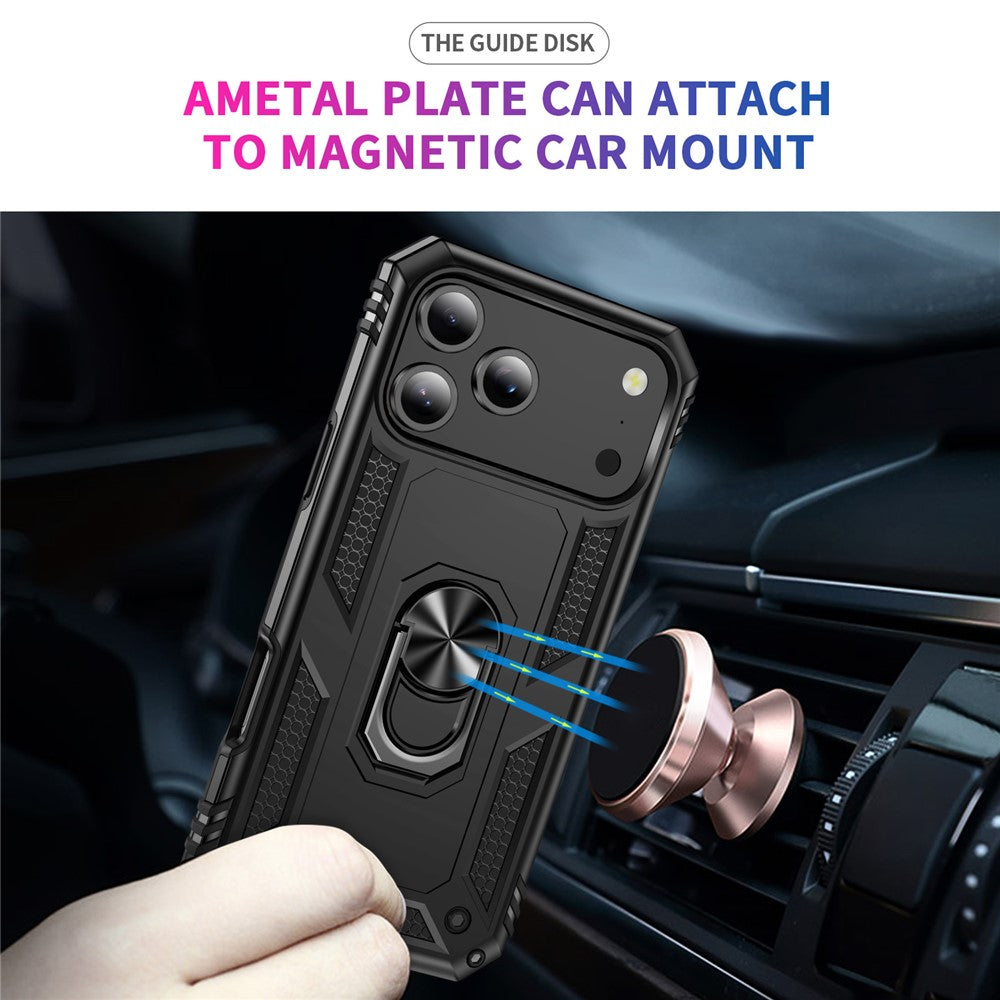 For iPhone 18 Pro Max / 17 Pro Max Case PC + TPU Phone Cover with Kickstand
