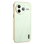 KADEM For Xiaomi Poco F7 Pro 5G / Redmi K80 5G Case Electroplating Silk Texture PU + TPU Phone Back Cover