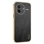 KADEM For Xiaomi Poco F7 Pro 5G / Redmi K80 5G Case Electroplating Silk Texture PU + TPU Phone Back Cover