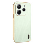 KADEM For Xiaomi Redmi Note 14 5G Case Electroplating Silk Texture PU + TPU Phone Back Cover
