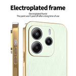 KADEM For Xiaomi Redmi Note 14 5G Case Electroplating Silk Texture PU + TPU Phone Back Cover