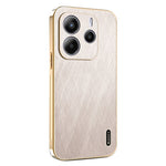 KADEM For Xiaomi Redmi Note 14 5G Case Electroplating Silk Texture PU + TPU Phone Back Cover