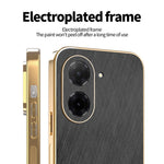 KADEM For Xiaomi Redmi A5 NFC (EU) (173.45mm) Case Electroplating Silk Texture PU + TPU Phone Back Cover