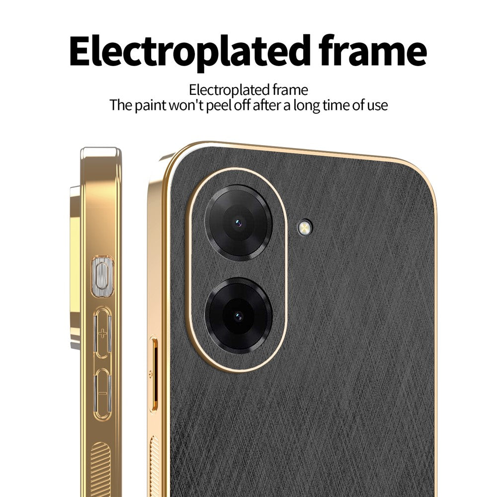 KADEM For Xiaomi Redmi A5 NFC (EU) (173.45mm) Case Electroplating Silk Texture PU + TPU Phone Back Cover
