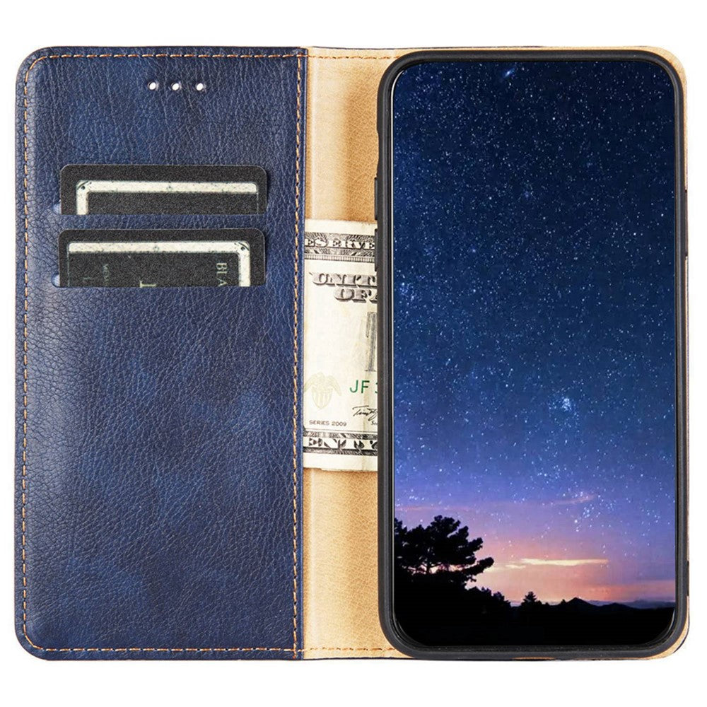 For Oppo A57s 4G / A57e 4G / A57 4G PU Leather Magnetic Auto Closing Anti-drop Case Phone Wallet Stand Protective Cover