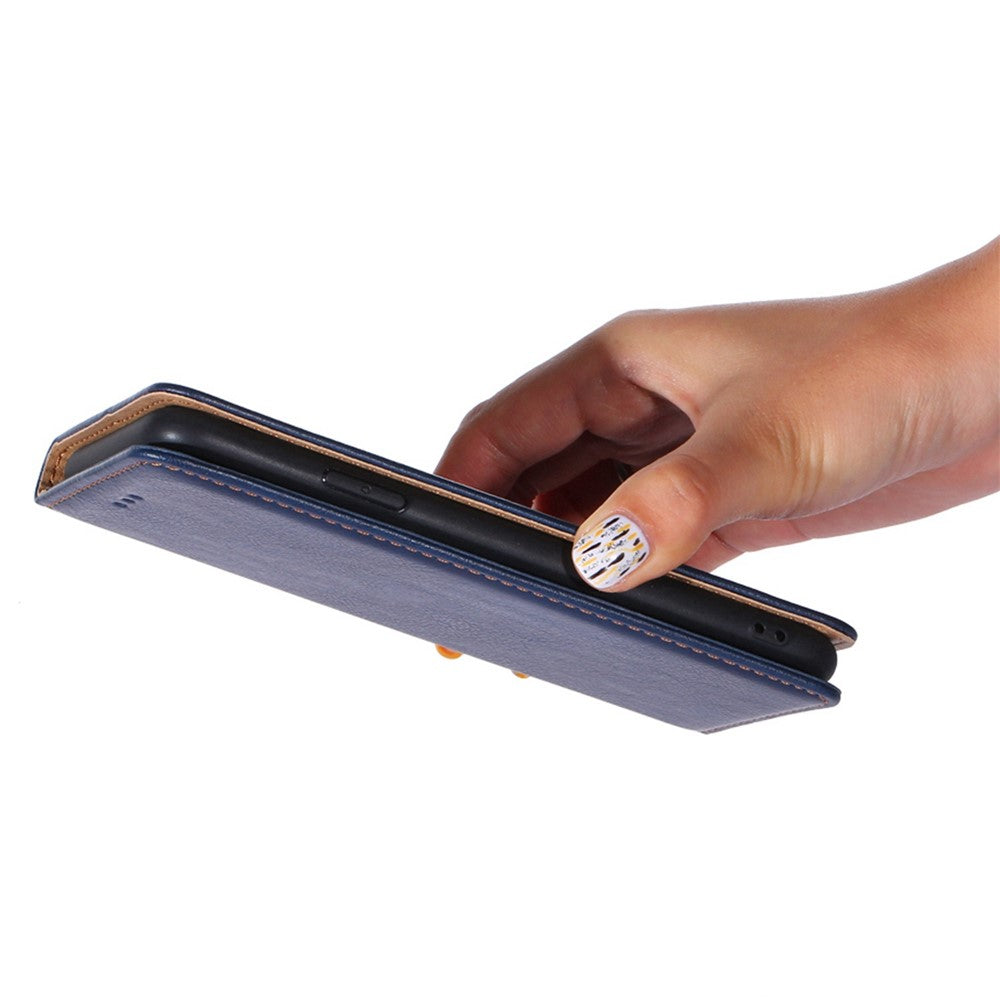 For Oppo A57s 4G / A57e 4G / A57 4G PU Leather Magnetic Auto Closing Anti-drop Case Phone Wallet Stand Protective Cover