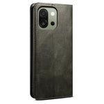 OnePlus 13s 5G-skal Crazy Horse Texture Waxy Leather Plånboksfodral med stativ