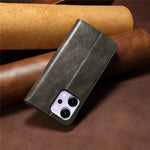 For Oppo Reno14 Pro 5G (Global) Case Crazy Horse Texture Waxy Leather Wallet Stand Phone Cover