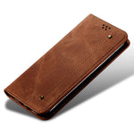 For Oppo Reno14 Pro 5G (Global) Case Jeans Cloth Texture Anti-Scratch Leather Stand Phone Cover