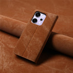 For Oppo Reno14 Pro 5G (Global) Case Jeans Cloth Texture Anti-Scratch Leather Stand Phone Cover