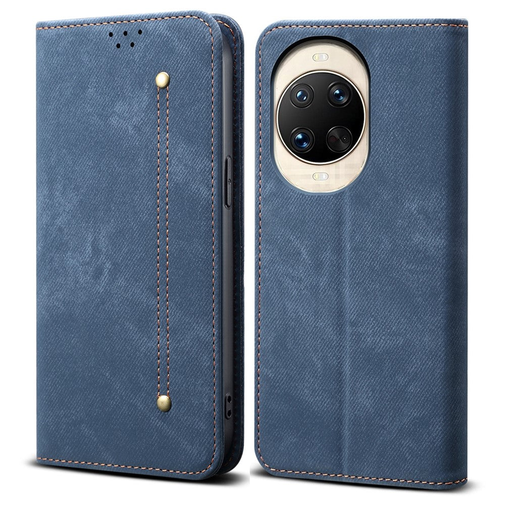 For Huawei nova 14 5G Case Jeans Cloth Texture Anti-Scratch Leather Stand Phone Cover