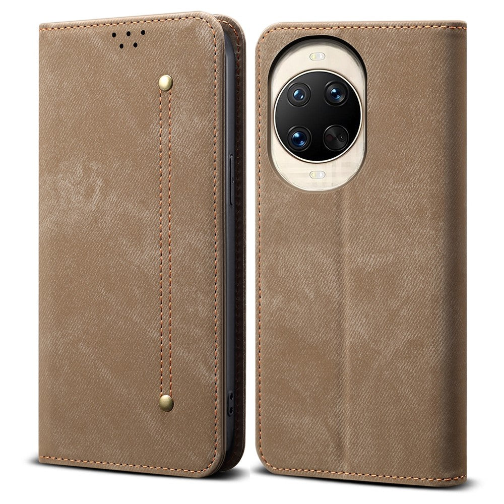 For Huawei nova 14 Pro 5G Case Jeans Cloth Texture Anti-Scratch Leather Stand Phone Cover