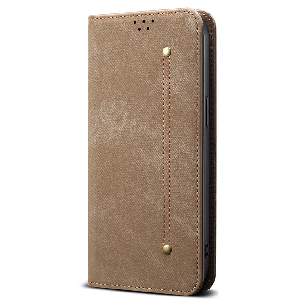 For Huawei nova 14 Pro 5G Case Jeans Cloth Texture Anti-Scratch Leather Stand Phone Cover