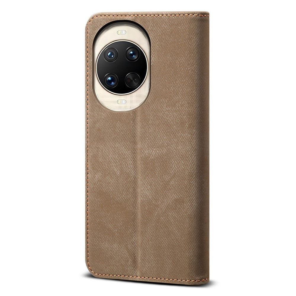 For Huawei nova 14 Pro 5G Case Jeans Cloth Texture Anti-Scratch Leather Stand Phone Cover