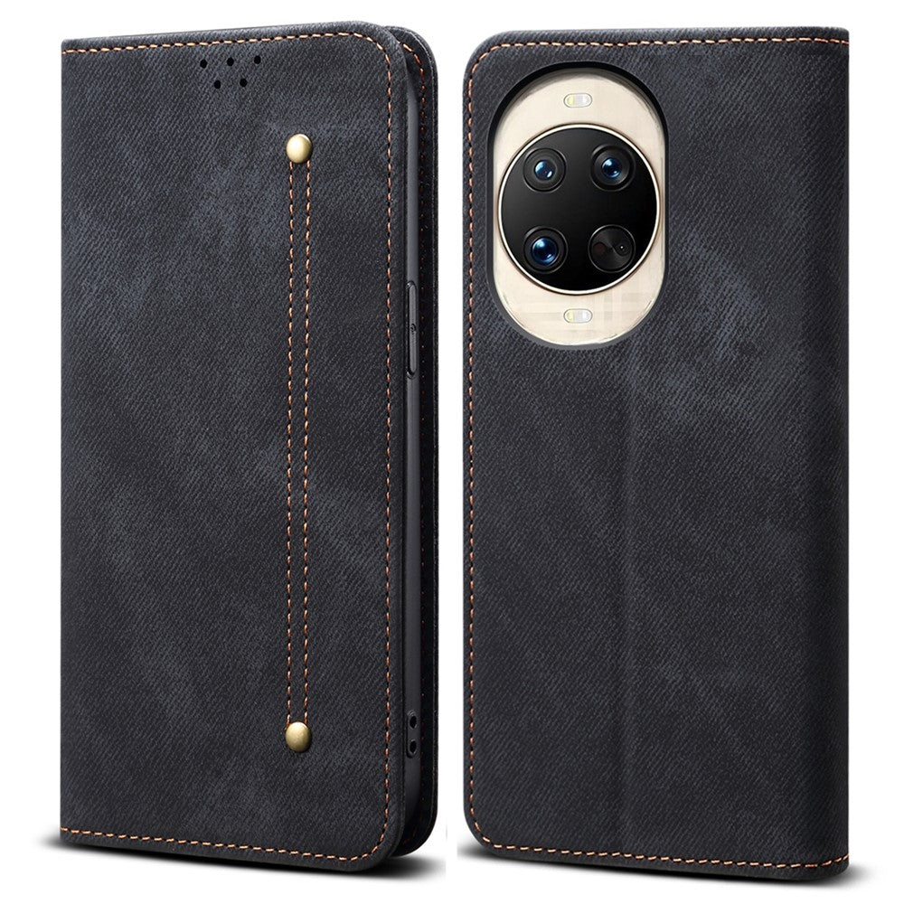 For Huawei nova 14 Pro 5G Case Jeans Cloth Texture Anti-Scratch Leather Stand Phone Cover