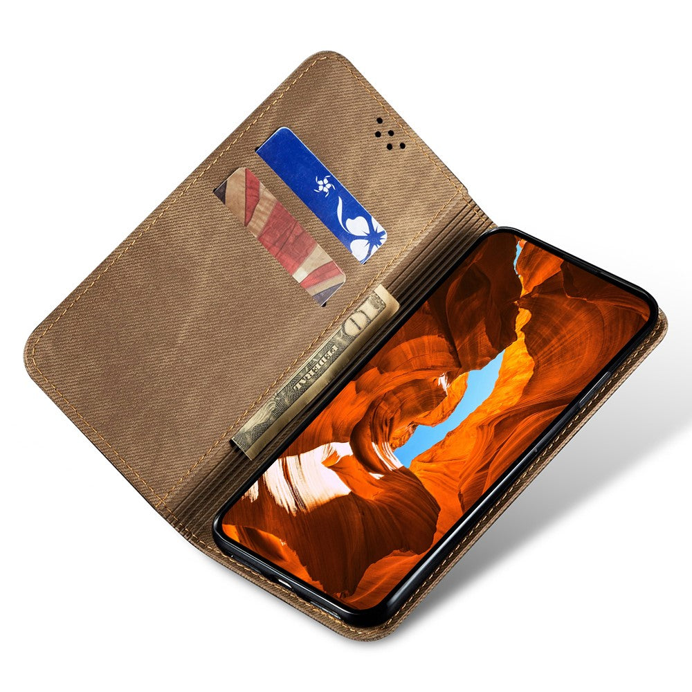 For Huawei nova 14 Ultra 5G Case Jeans Cloth Texture Anti-Scratch Leather Stand Phone Cover
