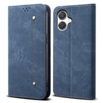 For Samsung Galaxy A08 5G / A08 4G / A07 4G Case Jeans Cloth Texture Anti-Scratch Leather Stand Phone Cover