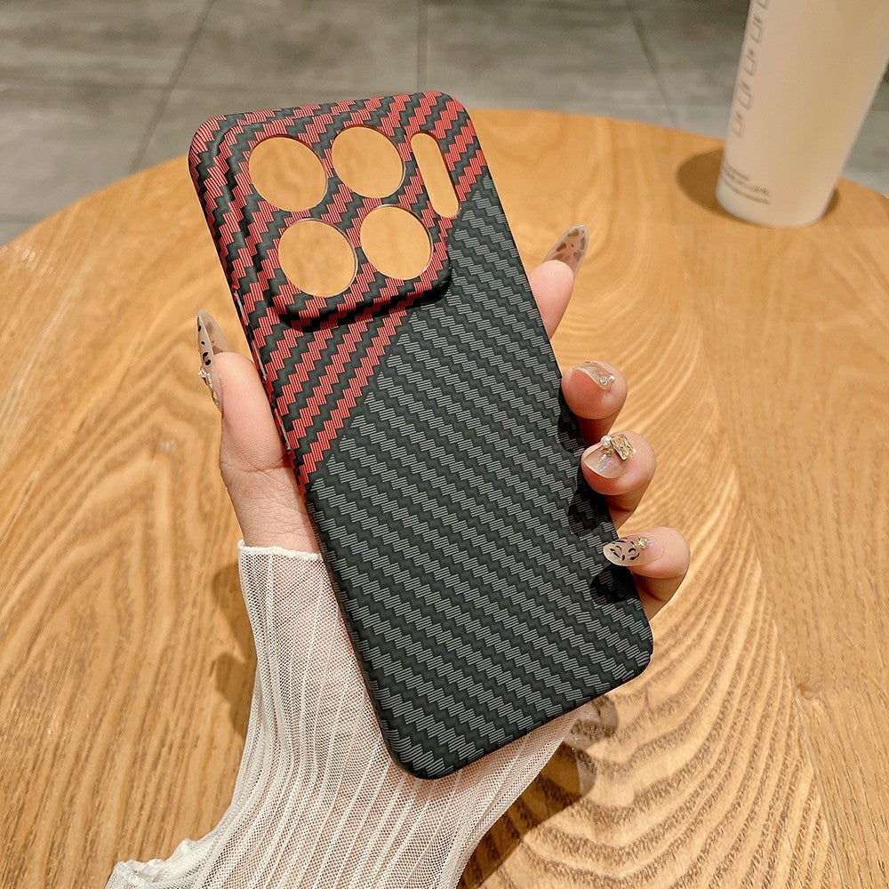 For Xiaomi 15S Pro Case Hard PC Phone Cover Carbon Fiber Texture Drop Proof