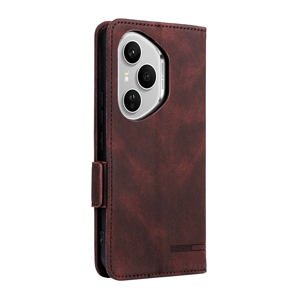 For Honor 400 Pro 5G (Global) Case Leather Wallet Flip Phone Cover with Hardware Decor