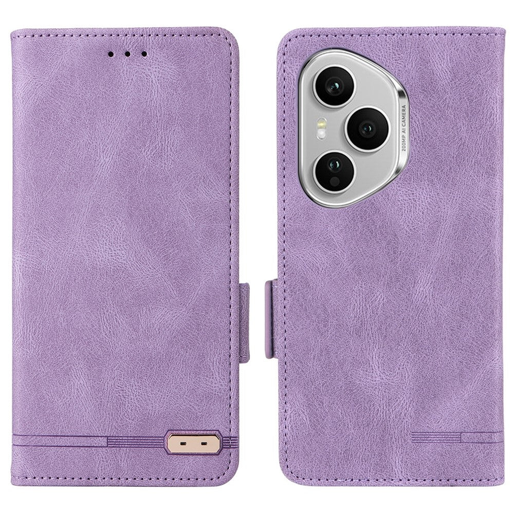 For Honor 400 Pro 5G (Global) Case Leather Wallet Flip Phone Cover with Hardware Decor