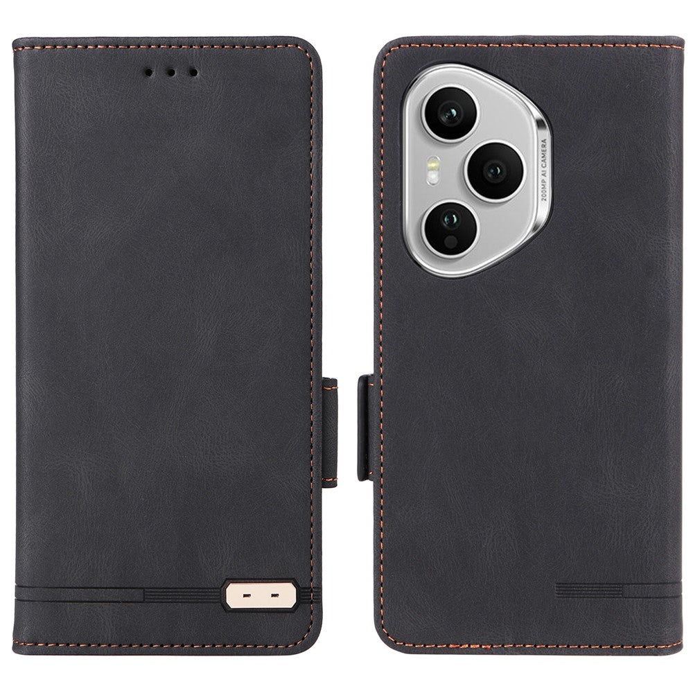 For Honor 400 Pro 5G (Global) Case Leather Wallet Flip Phone Cover with Hardware Decor