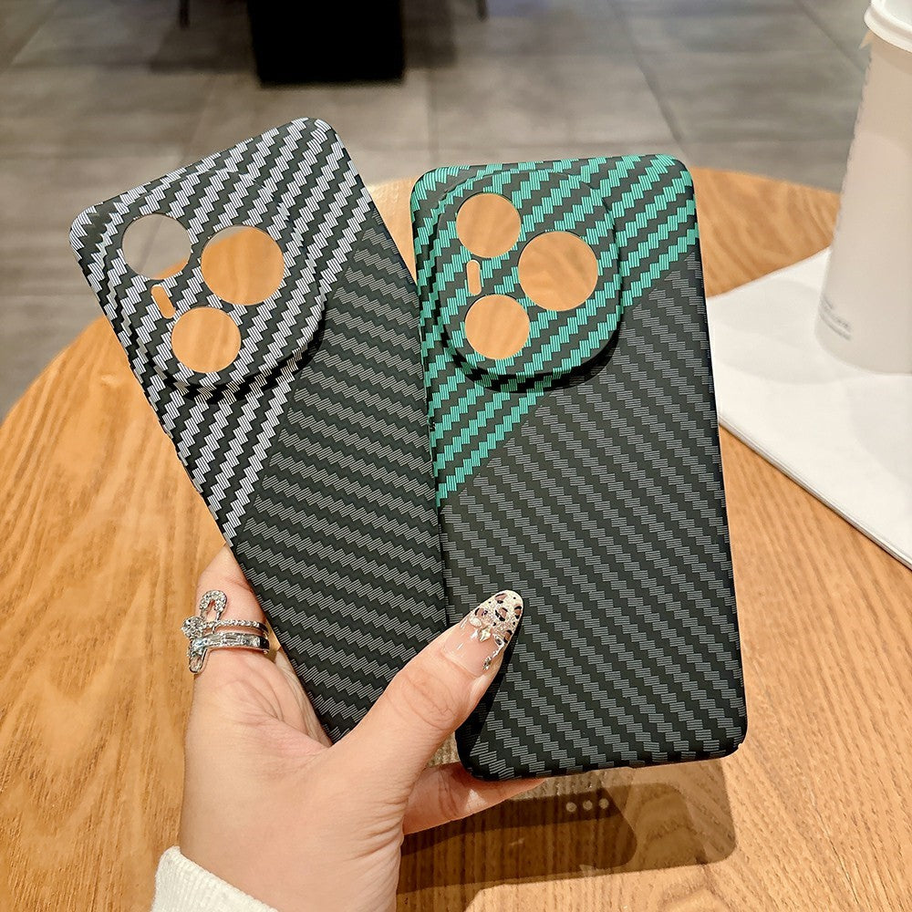 For Honor Power 5G Case Hard PC Phone Cover Carbon Fiber Texture Drop Proof