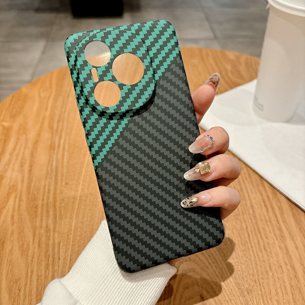 For Honor Power 5G Case Hard PC Phone Cover Carbon Fiber Texture Drop Proof
